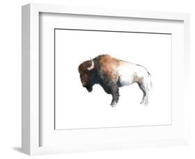 Colorful Bison Dark Brown-Avery Tillmon-Framed Art Print