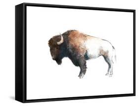 Colorful Bison Dark Brown-Avery Tillmon-Framed Stretched Canvas