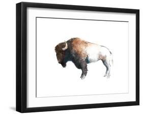 Colorful Bison Dark Brown-Avery Tillmon-Framed Art Print