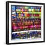 Colorful Blankets at Indigenous Market in Pisac, Peru-Miva Stock-Framed Photographic Print