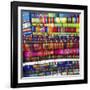 Colorful Blankets at Indigenous Market in Pisac, Peru-Miva Stock-Framed Photographic Print