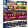 Colorful Blankets at Indigenous Market in Pisac, Peru-Miva Stock-Mounted Photographic Print