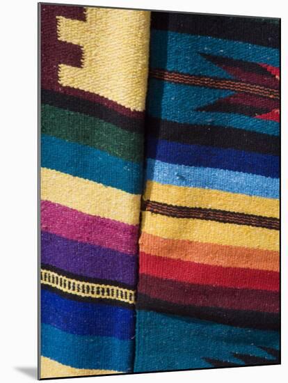 Colorful Blankets in the Artisans Market, Progreso, Yucatan, Mexico-Julie Eggers-Mounted Photographic Print