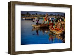 Colorful Boats at the Holi Festival, Vrindavan, Uttar Pradesh, India, Asia-Laura Grier-Framed Photographic Print