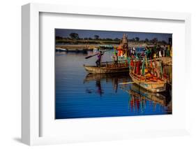 Colorful Boats at the Holi Festival, Vrindavan, Uttar Pradesh, India, Asia-Laura Grier-Framed Photographic Print