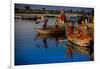 Colorful Boats at the Holi Festival, Vrindavan, Uttar Pradesh, India, Asia-Laura Grier-Framed Premium Photographic Print