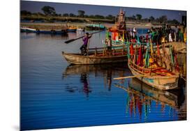 Colorful Boats at the Holi Festival, Vrindavan, Uttar Pradesh, India, Asia-Laura Grier-Mounted Premium Photographic Print