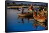 Colorful Boats at the Holi Festival, Vrindavan, Uttar Pradesh, India, Asia-Laura Grier-Framed Stretched Canvas