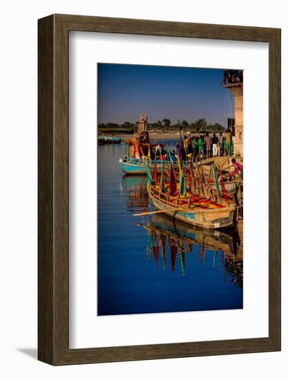 Colorful Boats at the Holi Festival, Vrindavan, Uttar Pradesh, India, Asia-Laura Grier-Framed Photographic Print