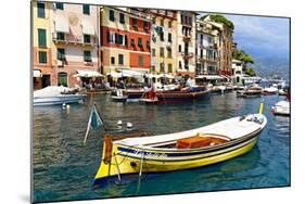 Colorful Boats in Portofino Harbor, Italy-George Oze-Mounted Photographic Print