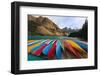 Colorful Boats, Moraine Lake, Alberta-George Oze-Framed Photographic Print