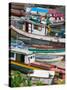 Colorful Boats, Panama City, Panama-Keren Su-Stretched Canvas