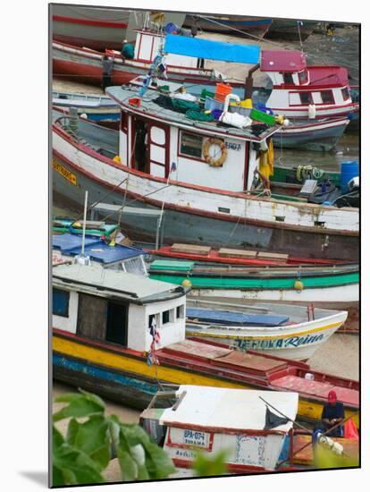 Colorful Boats, Panama City, Panama-Keren Su-Mounted Premium Photographic Print
