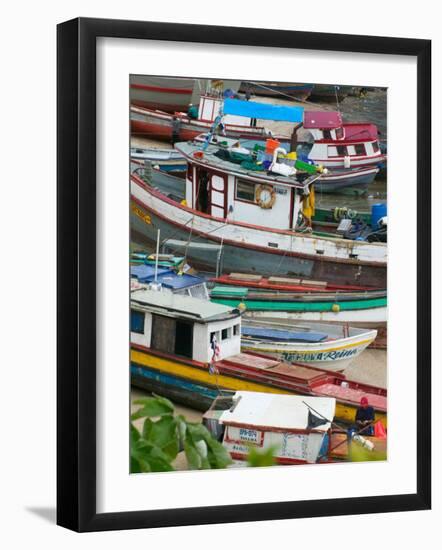 Colorful Boats, Panama City, Panama-Keren Su-Framed Photographic Print