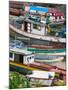 Colorful Boats, Panama City, Panama-Keren Su-Mounted Photographic Print