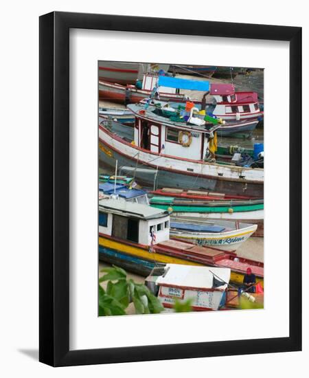 Colorful Boats, Panama City, Panama-Keren Su-Framed Premium Photographic Print