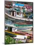 Colorful Boats, Panama City, Panama-Keren Su-Mounted Premium Photographic Print