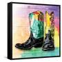 Colorful Boots-OnRei-Framed Stretched Canvas