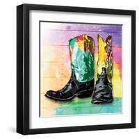 Colorful Boots-OnRei-Framed Art Print