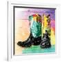 Colorful Boots-OnRei-Framed Art Print