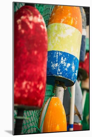 Colorful Bouys-Lantern Press-Mounted Art Print