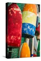 Colorful Bouys-Lantern Press-Stretched Canvas