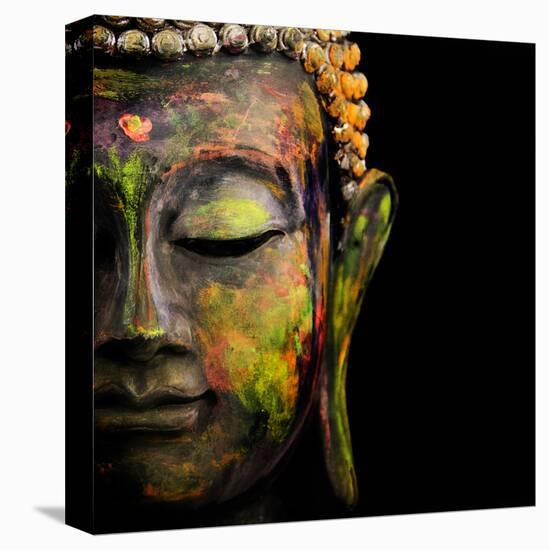 Colorful Buddha-null-Stretched Canvas