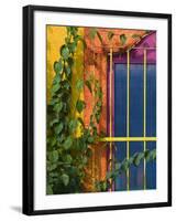 Colorful Building Detail, Barra De Navidad, Jalisco, Mexico-Walter Bibikow-Framed Photographic Print