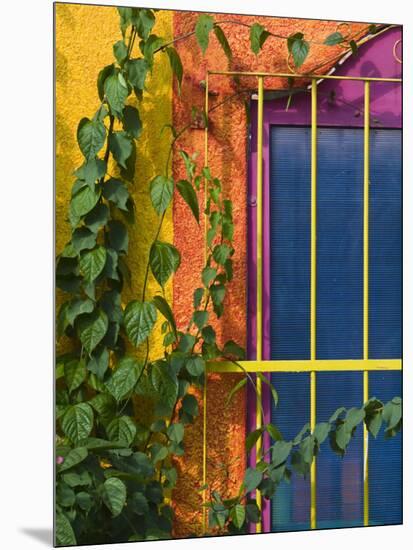 Colorful Building Detail, Barra De Navidad, Jalisco, Mexico-Walter Bibikow-Mounted Photographic Print