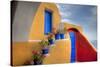 Colorful Building in Oia on Santorini in the Greek Isles-Darrell Gulin-Stretched Canvas