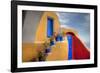 Colorful Building in Oia on Santorini in the Greek Isles-Darrell Gulin-Framed Photographic Print