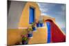 Colorful Building in Oia on Santorini in the Greek Isles-Darrell Gulin-Mounted Photographic Print
