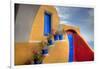 Colorful Building in Oia on Santorini in the Greek Isles-Darrell Gulin-Framed Photographic Print