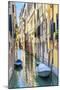 Colorful buildings and poles reflection, Venice, Italy-William Perry-Mounted Photographic Print