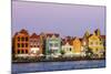 Colorful buildings, architecture in capital city Willemstad, Curacao.-Michael DeFreitas-Mounted Photographic Print