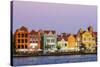 Colorful buildings, architecture in capital city Willemstad, Curacao.-Michael DeFreitas-Stretched Canvas