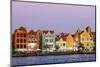 Colorful buildings, architecture in capital city Willemstad, Curacao.-Michael DeFreitas-Mounted Photographic Print