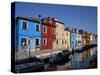 Colorful Buildings at Burano Island, Venice Lagoon, Venice, Veneto, Italy-Carlo Morucchio-Stretched Canvas