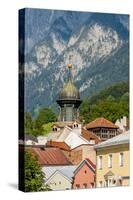 Colorful buildings in Old Town, Innsbruck, Tyrol, Austria.-Michael DeFreitas-Stretched Canvas