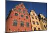 Colorful buildings in Stortorget, located in historic Gamla Stan, Stockholm, Sweden, Scandinavia, E-Jon Reaves-Mounted Photographic Print