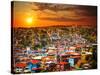 Colorful Buildings on the Hills of the UNESCO World Heritage City of Valparaiso, Chile-Skreidzeleu-Stretched Canvas