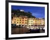 Colorful Buildings with Boats in the Harbor, Portofino, Italy-Bill Bachmann-Framed Photographic Print