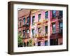 Colorful Buildings with Fire Escape, Williamsburg, Brooklyn, New York, United States-Philippe Hugonnard-Framed Photographic Print