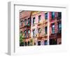 Colorful Buildings with Fire Escape, Williamsburg, Brooklyn, New York, United States-Philippe Hugonnard-Framed Photographic Print