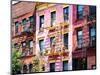 Colorful Buildings with Fire Escape, Williamsburg, Brooklyn, New York, United States-Philippe Hugonnard-Mounted Photographic Print