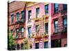 Colorful Buildings with Fire Escape, Williamsburg, Brooklyn, New York, United States-Philippe Hugonnard-Stretched Canvas