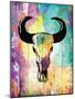 Colorful Bull-Jace Grey-Mounted Art Print