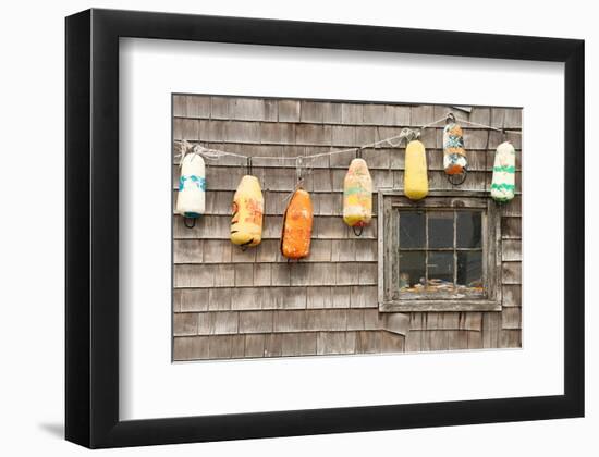 Colorful Buoys in Peggys Cove-null-Framed Art Print