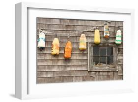 Colorful Buoys in Peggys Cove-null-Framed Art Print