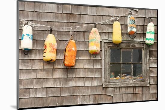 Colorful Buoys in Peggys Cove-null-Mounted Art Print